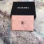 Chanel Caviar Leather Classic Card Holder A31510 Pink