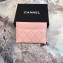 Chanel Caviar Leather Classic Card Holder A31510 Pink