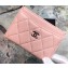 Chanel Caviar Leather Classic Card Holder A31510 Pink