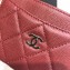Chanel Caviar Leather Classic Card Holder A31510 Burgundy
