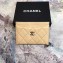 Chanel Caviar Leather Classic Card Holder A31510 Apricot