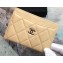 Chanel Caviar Leather Classic Card Holder A31510 Apricot