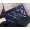 Chanel Lambskin Classic Card Holder A31510 Navy Blue