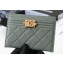Chanel Caviar Leather Boy Card Holder A84431 Light Green