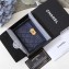 Chanel Caviar Leather Boy Card Holder A84431 Navy Blue