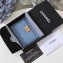 Chanel Caviar Leather Boy Card Holder A84431 Denim Blue