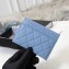 Chanel Caviar Leather Boy Card Holder A84431 Denim Blue