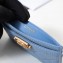 Chanel Caviar Leather Boy Card Holder A84431 Denim Blue