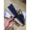 Gucci Canvas Espadrilles Blue with Crystals 573025 2019