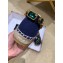 Gucci Canvas Espadrilles Blue with Crystals 573025 2019
