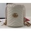 Gucci GG Marmont Double G Mini Bucket Bag 575163 White 2019