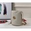 Gucci GG Marmont Double G Mini Bucket Bag 575163 White 2019