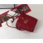 Gucci GG Marmont Double G Mini Bucket Bag 575163 Red 2019