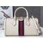 Gucci Web Ophidia Medium Top Handle Bag 524532 Leather White 2019