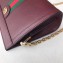 Gucci Structured Shape Web Ophidia Small Shoulder Bag 503877 Leather Burgundy 2019