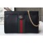 Gucci Structured Shape Web Ophidia Small Shoulder Bag 503877 Leather Black 2019