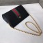 Gucci Structured Shape Web Ophidia Small Shoulder Bag 503877 Leather Black 2019