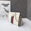Gucci Structured Shape Web Ophidia Small Shoulder Bag 503877 Leather White 2019