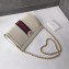 Gucci Structured Shape Web Ophidia Small Shoulder Bag 503877 Leather White 2019
