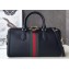Gucci Web Ophidia Medium Top Handle Bag 524532 Leather Black 2019