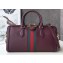 Gucci Web Ophidia Medium Top Handle Bag 524532 Leather Burgundy 2019