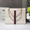 Gucci Vintage Web Rajah Large Tote Bag 537219 Leather White 2019