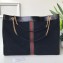 Gucci Vintage Web Rajah Maxi Tote Bag 537218 Suede Black 2019