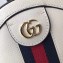 Gucci Web Ophidia Mini Round Shoulder Bag 550618 Leather White 2019