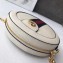 Gucci Web Ophidia Mini Round Shoulder Bag 550618 Leather White 2019