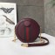 Gucci Web Ophidia Mini Round Shoulder Bag 550618 Leather Burgundy 2019