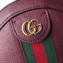 Gucci Web Ophidia Mini Round Shoulder Bag 550618 Leather Burgundy 2019
