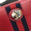 Gucci Vintage Web Rajah Zip Around Wallet 573791 Leather Red 2019