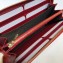 Gucci Vintage Web Rajah Zip Around Wallet 573791 Leather Red 2019