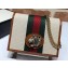 Gucci Vintage Web Rajah Chain Card Case Wallet 573790 Canvas Beige 2019