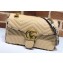 Gucci GG Marmont Raffia Small Shoulder Bag 443497 Beige/Gray 2019