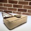 Gucci GG Marmont Raffia Small Shoulder Bag 443497 Beige/Gray 2019