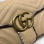 Gucci GG Marmont Raffia Small Shoulder Bag 443497 Beige/Gray 2019