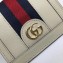 Gucci Web Ophidia Card Case Wallet 523155 Leather White 2019