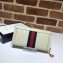 Gucci Web Ophidia Zip Around Wallet 523154 Leather White 2019