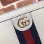 Gucci Web Ophidia Zip Around Wallet 523154 Leather White 2019