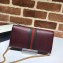 Gucci Web Ophidia GG Chain Wallet 546592 Leather Burgundy 2019