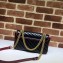 Gucci Diagonal GG Marmont Small Shoulder Bag 443497 Black 2019