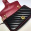 Gucci Diagonal GG Marmont Small Shoulder Bag 443497 Black 2019