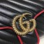 Gucci Diagonal GG Marmont Small Shoulder Bag 443497 Black 2019