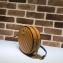 Gucci Diagonal GG Marmont Mini Round Shoulder Bag 550154 Brown 2019