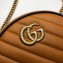 Gucci Diagonal GG Marmont Mini Round Shoulder Bag 550154 Brown 2019