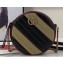 Gucci Diagonal GG Marmont Mini Round Shoulder Bag 550154 Beige/Black 2019