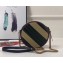 Gucci Diagonal GG Marmont Mini Round Shoulder Bag 550154 Beige/Black 2019