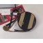 Gucci Diagonal GG Marmont Mini Round Shoulder Bag 550154 Beige/Black 2019