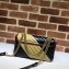 Gucci Diagonal GG Marmont Small Shoulder Bag 443497 Beige/Black 2019